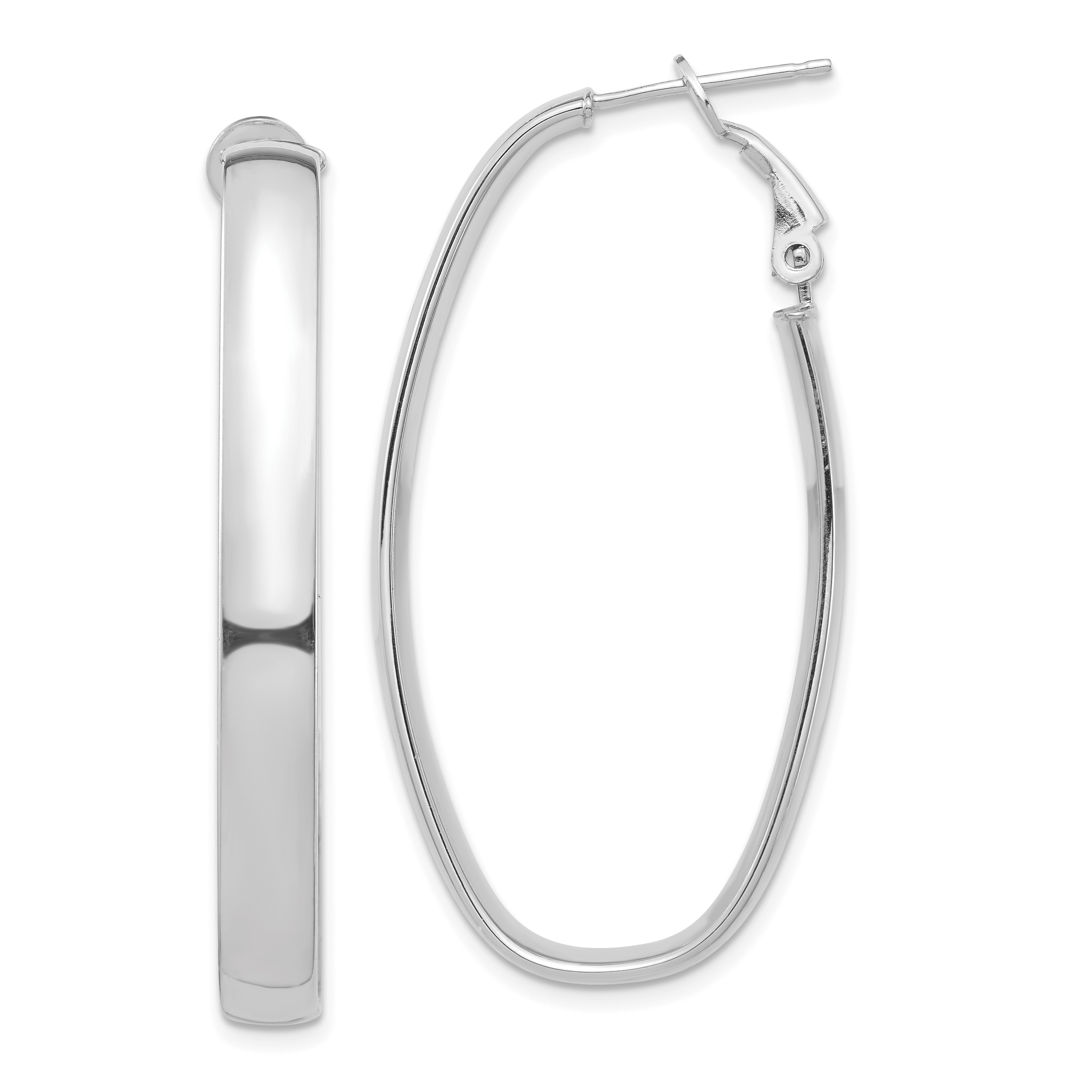 Jewels By Lux 14k White Gold 2mm Round Hoop Earrings Jewels By Lux 14k White Gold 2mm Round Hoop Earrings